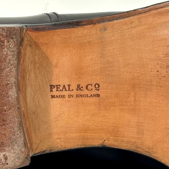 WORN TWICE Crockett & Jones x Peal & Co Split Toe Derby Black Calf England US 10 - Picture 12 of 13